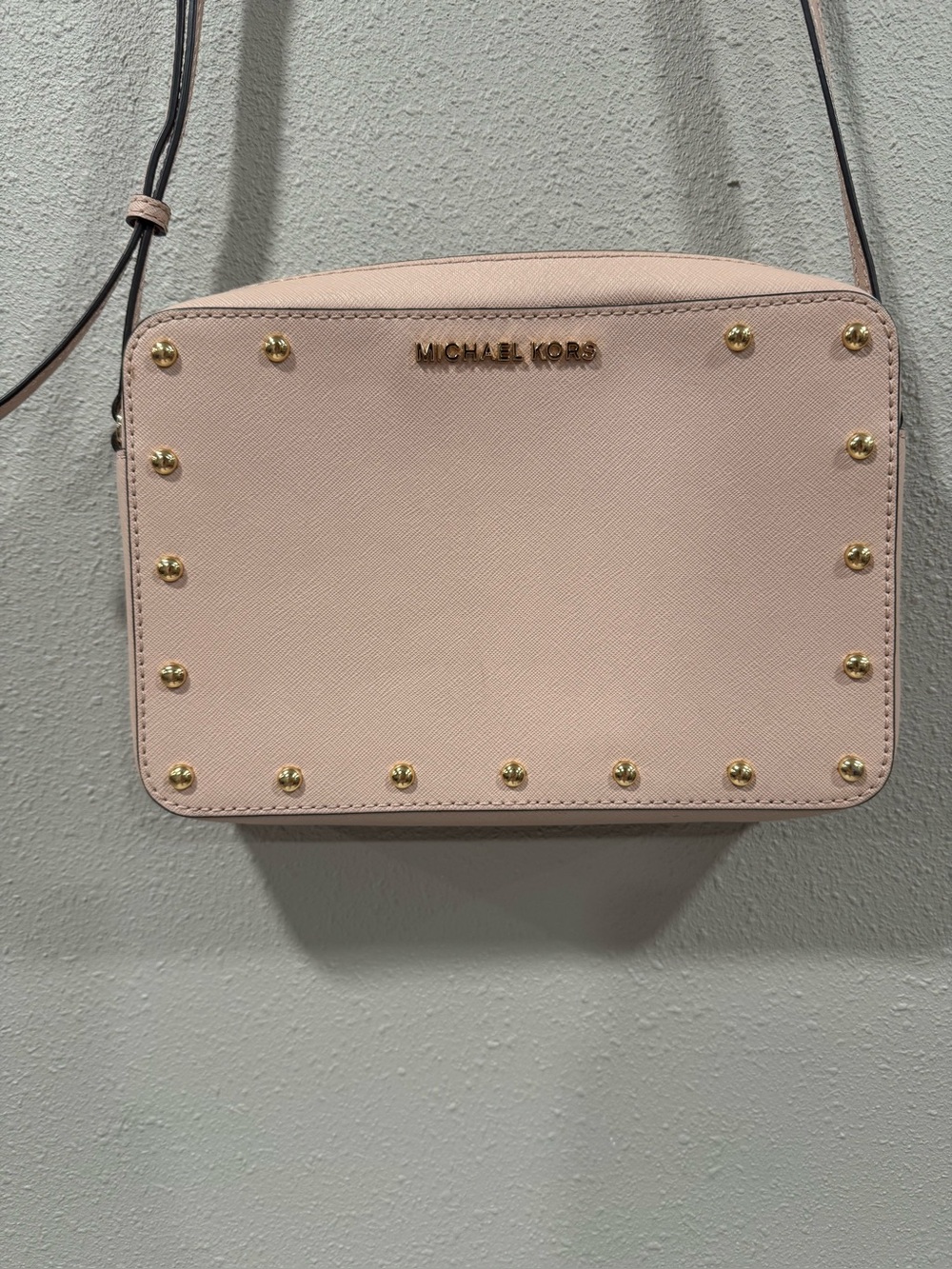 Michael Kors Sandrine Stud Crossbody Bag in Pink